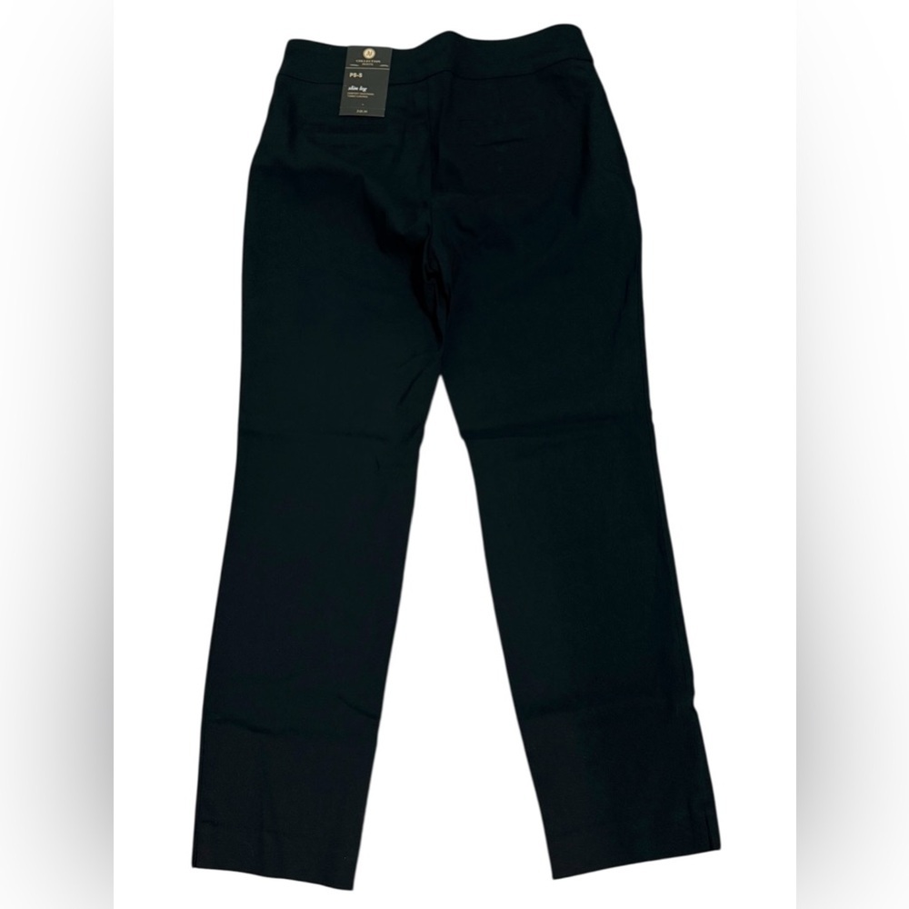 JM Collection Black Tummy Control Slim Leg Pants Petite Small NWT - Picture 3 of 8
